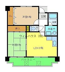 スイートピーヒルTK 2LDKの間取図画像