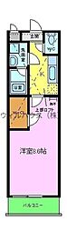 フジパレス北清水町2番館 1Kの間取図画像