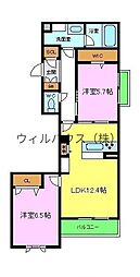 NTメゾン2 2LDKの間取図画像