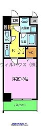 コージーコート 1Kの間取図画像