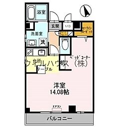 サンライズ浜寺 ワンルームの間取図画像