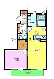 シャーメゾン柏木 1LDKの間取図画像