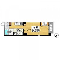TKアンバーコート宿院 ワンルームの間取図画像