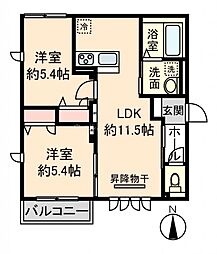 La Foresta 2LDKの間取図画像
