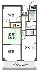 リヴェールド和泉 3DKの間取図画像