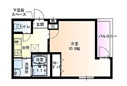 フジパレス浅香駅西 1Kの間取図画像