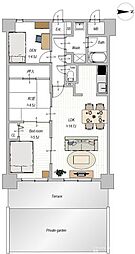パラドール太秦 3LDKの間取図画像