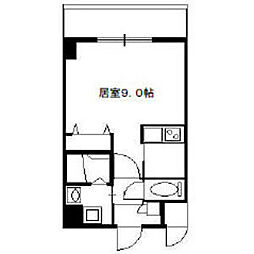 サワー・ドゥ白鷺 1Kの間取図画像