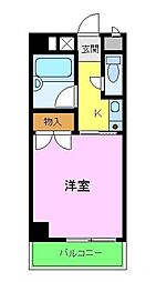 メゾン楠 1Kの間取図画像