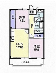 エスポアールPart1 2LDKの間取図画像