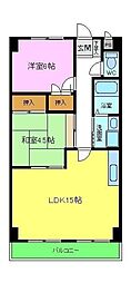 グミヒルズ 2LDKの間取図画像
