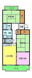 プレステージ北野田 3LDKの間取図画像
