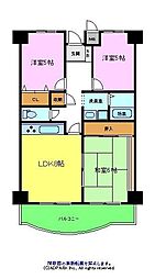プレスト・コート弐番館 3DKの間取図画像