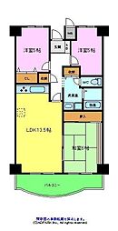 プレスト・コート壱番館 3LDKの間取図画像