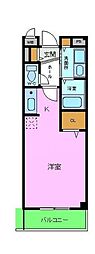 クレールメゾン 1Kの間取図画像