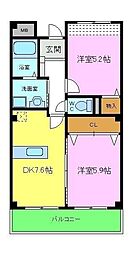 コータ・コート2 2DKの間取図画像