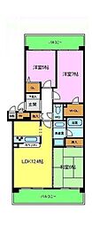 コート北野田カリヨン1番館 3LDKの間取図画像