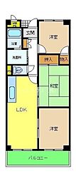 シェーネスハイム日野谷 3LDKの間取図画像