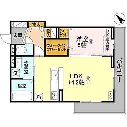 ディーレガシー中百舌鳥 1LDKの間取図画像