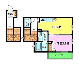 シャーメゾン東上野芝 1DKの間取図画像
