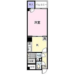 ブレスコート新金岡5 1Kの間取図画像