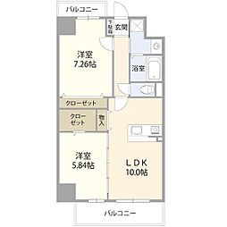 FREEDOM residence堺寺地町 2LDKの間取図画像