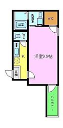 フジパレス鳳駅西3番館 1Kの間取図画像