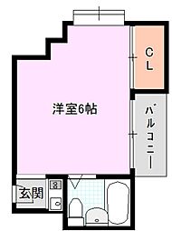 シティライフ・堺東 ワンルームの間取図画像