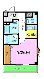 ファイン・ヴィラ 1Kの間取図画像