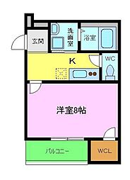 AKAHATALACITTA 1Kの間取図画像