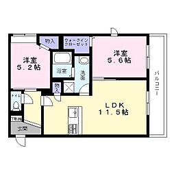 シャーメゾン我孫子 1SLDKの間取図画像