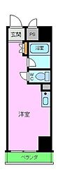 川口ハイツ ワンルームの間取図画像