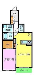 グランメゾンS 1LDKの間取図画像
