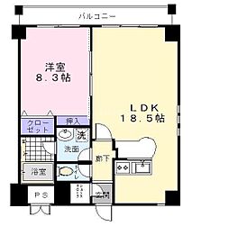 コプリー 1LDKの間取図画像