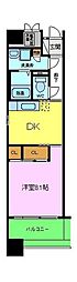 VegaAltairなかもず 1DKの間取図画像
