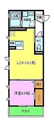コートハウスアージュ 1LDKの間取図画像