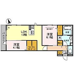 ベルソナーレ 2LDKの間取図画像