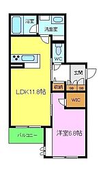 NTメゾン2 1LDKの間取図画像