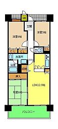 ソルプラーサ堺1番館 3LDKの間取図画像