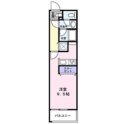 堺市堺区北三国ヶ丘町8丁アパート ワンルームの間取図画像