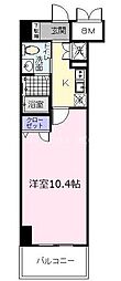 フェニックスレジデンス堺東 1Kの間取図画像