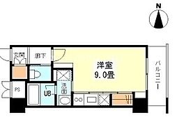 コプリー 1Kの間取図画像