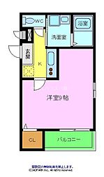 フジパレス堺サウス 1Kの間取図画像
