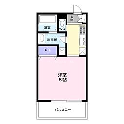 VievleKitahanada 1Kの間取図画像