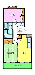 ピジョット・ハウス 2DKの間取図画像