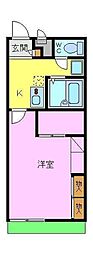 レオパレス見野山 1Kの間取図画像