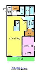 シエログランデ 1LDKの間取図画像