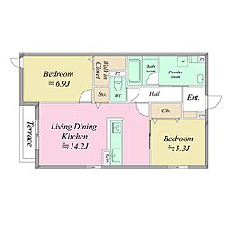 間取図画像 2LDK