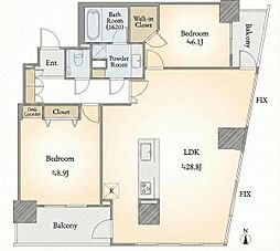 間取図画像 2LDK