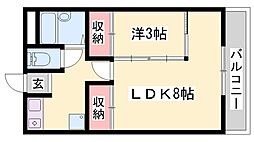 ラ・フェスタ加東 1LDKの間取図画像